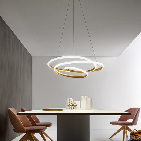 Lampadario led gea luce diva sg o moderna alluminio sospensione - Gea Luce