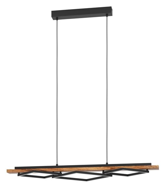 Eglo 901933 - Lampadario LED a sospensione su cavo BOYAL 2xLED/13W/230V+ LED/16W nero/marrone