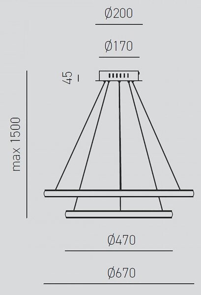 Lampadario classico gea luce iole s2 o 42w led alluminio sospensione - Gea Luce