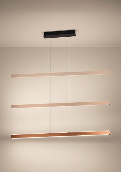 Eglo 390499 - Lampadario dimmerabile a sospensione con cavo CIGGIANO LED/30W/230V dorato + telecomando