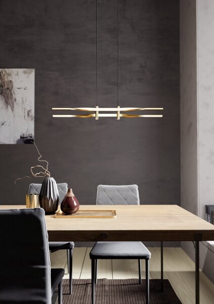 Eglo 901226 - Lampadario LED a sospensione con cavo COLMEAL LED/21W/230V, dorato