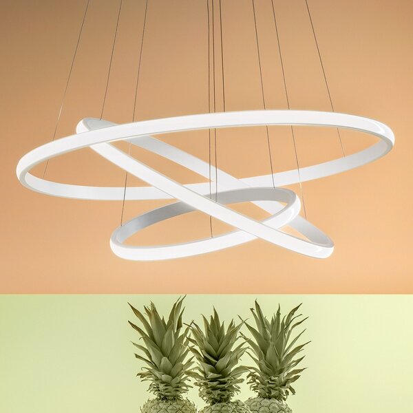 Lampadario moderno gea luce iole s3 b 62w led alluminio sospensione - Gea Luce