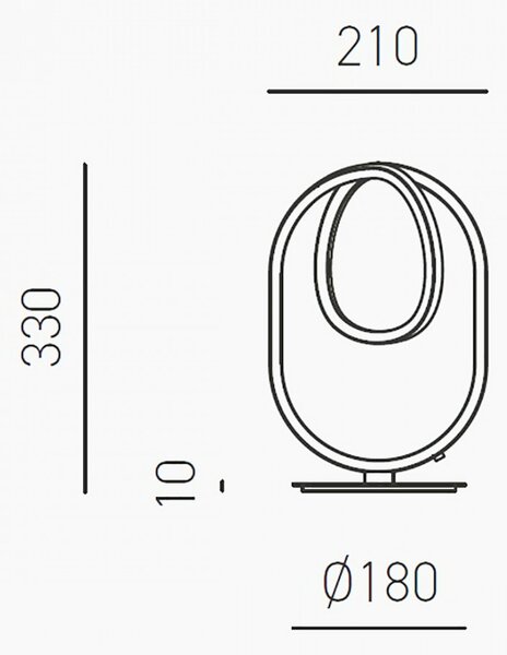 Abat-jour led gea luce diva l b 17w led dimmerabile alluminio lampada tavolo - Gea Luce