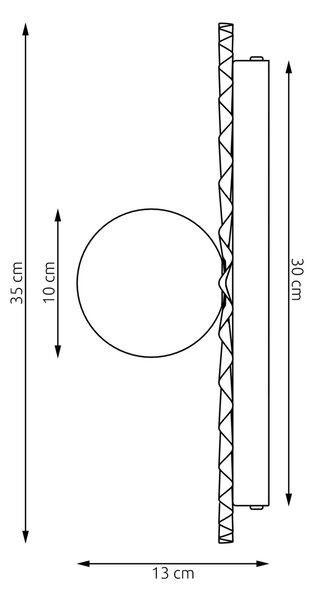 Applique da parete UMBRA K1 G9 L in Acciaio