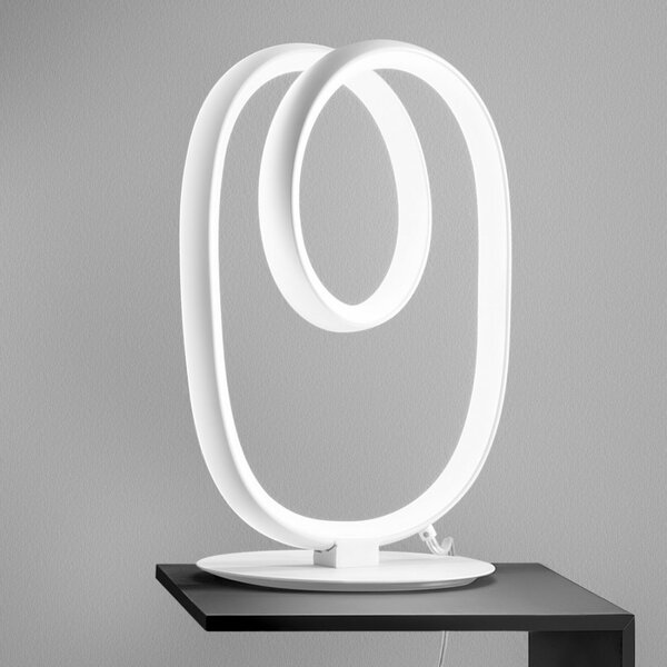 Abat-jour led gea luce diva l b 17w led dimmerabile alluminio lampada tavolo - Gea Luce