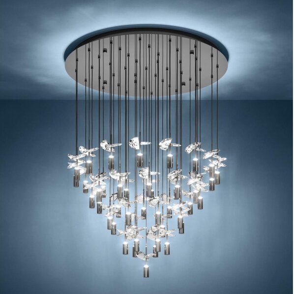 Eglo 390493 - Lampadario LED a sospensione su cavo COMAREIRA 43xLED/2,1W/230V 2200/3000/4000K cromo