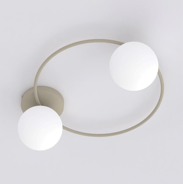 Lampada da soffitto in acciaio SOPRA 2 da interno 2xE14