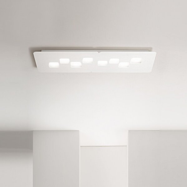 Plafoniera gea luce bilbao pg gx53 led bianco lampada soffitto moderna - Gea Luce