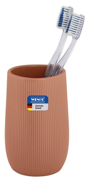 Portaspazzolino marrone in ceramica Fablo – Wenko