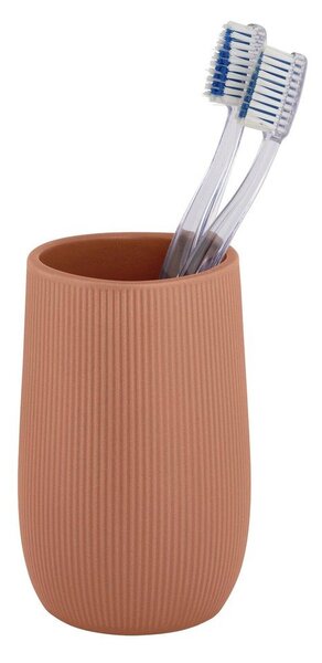 Portaspazzolino marrone in ceramica Fablo – Wenko