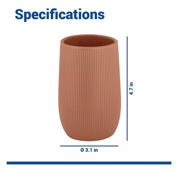 Portaspazzolino marrone in ceramica Fablo – Wenko