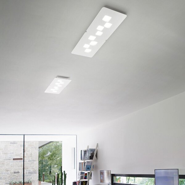Plafoniera gea luce bilbao pg gx53 led bianco lampada soffitto moderna - Gea Luce