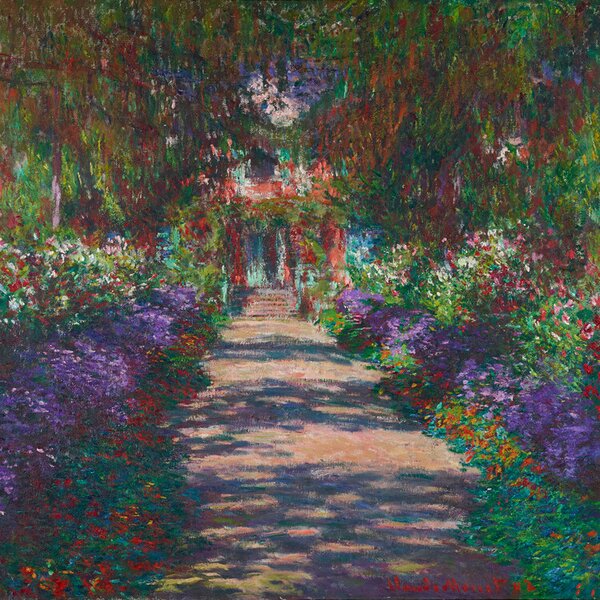 Riproduzione Un sentiero nel giardino di Monet Giverny 1902, Claude Monet