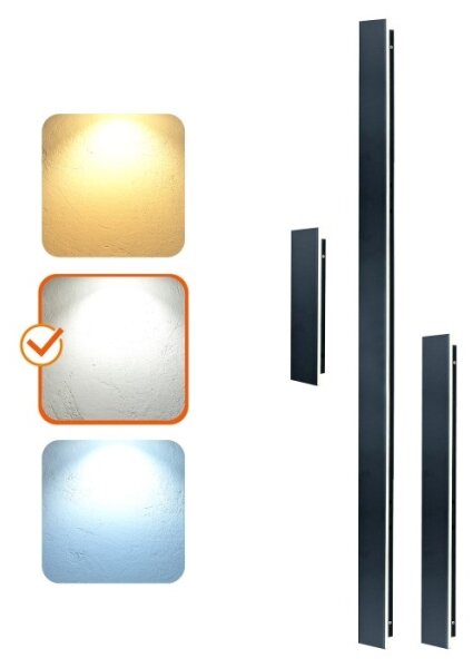LED Applique da esterno MIRANA LED/8W/230V 4000K IP44 30 cm nero