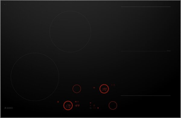 ASKO Piano Cottura Induzione 4 Fuochi Larghezza 80 cm in Vetroceramica colore Nero - HID824GC