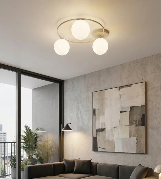 Lampada da soffitto in acciaio SOPRA 3 Mokka 3xE14