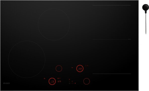 ASKO Piano Cottura Induzione 4 Fuochi Larghezza 80 cm in Vetroceramica colore Nero - HID824GC