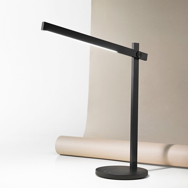 Abat-jour moderno perenz ruler 6646 n led lampada scrivania alluminio plastica touch orientabile dimmerabile - Perenz