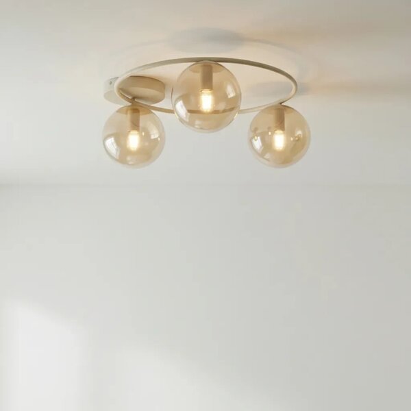 Lampada da soffitto in acciaio SOPRA 3 Mokka 3xE14