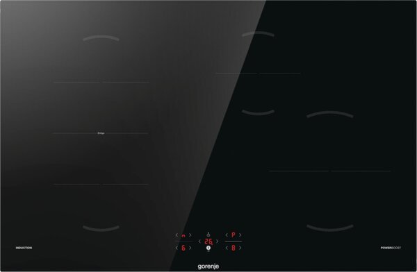 Gorenje Piano Cottura Induzione 4 Fuochi Larghezza 80 cm in Vetroceramica colore Nero - GI821FM