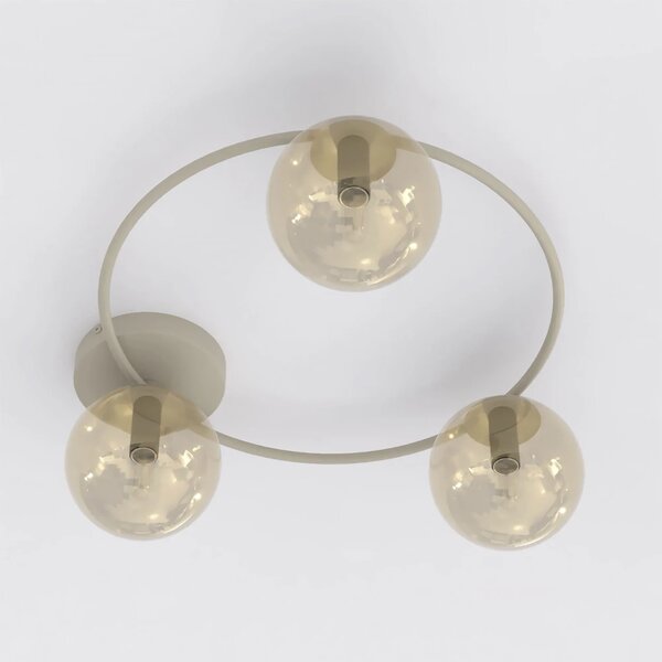 Lampada da soffitto in acciaio SOPRA 3 Mokka 3xE14
