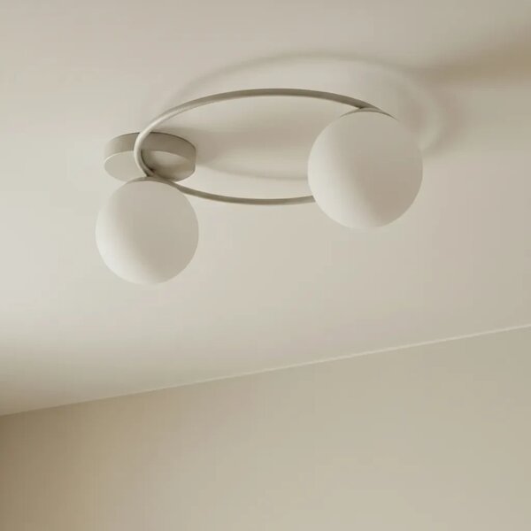 Lampada da soffitto in acciaio SOPRA 2 da interno 2xE14