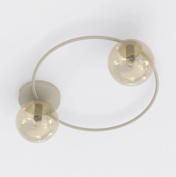 Lampada da soffitto in acciaio SOPRA 2 da interno 2xE14