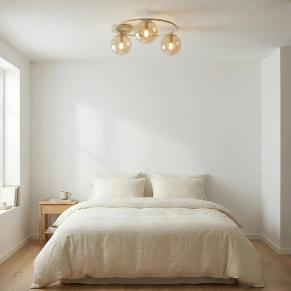 Lampada da soffitto in acciaio SOPRA 3 Mokka 3xE14