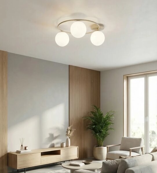 Lampada da soffitto in acciaio SOPRA 3 Mokka 3xE14
