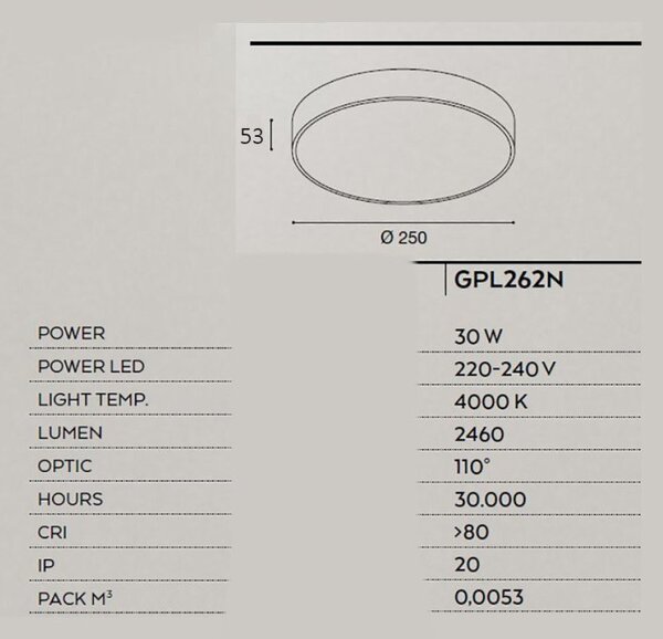 Plafoniera gea led cloe 35 gpl262n ip20 alluminio lampada soffitto moderna - Gea Led
