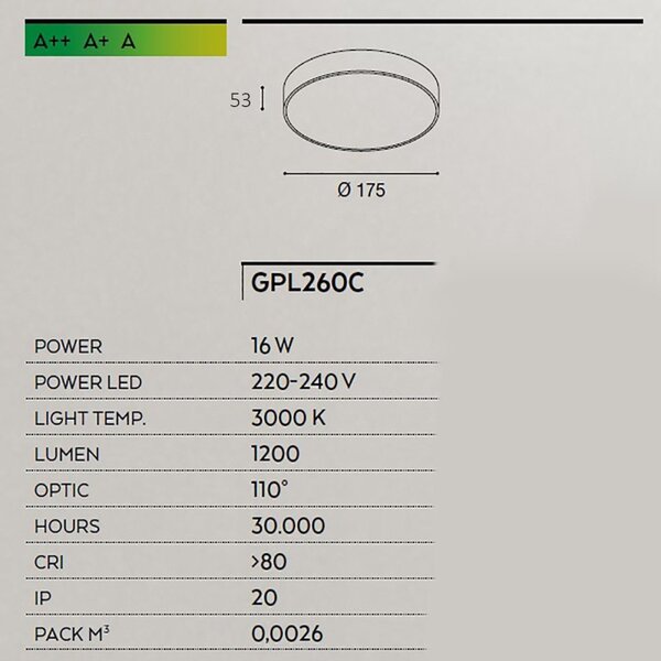 Plafoniera moderna gea led cloe 35 gpl260c led alluminio lampada soffitto - Gea Led