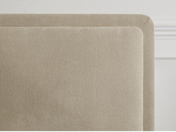 Letto matrimoniale imbottito beige imbottito con rete inclusa 180x200 cm Mara – Bobochic Paris