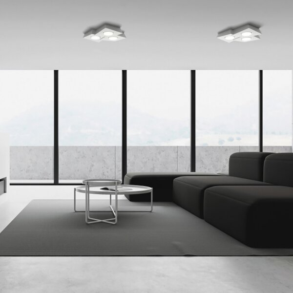 Plafoniera gesso sforzin anchise t373 gx53 led lampada soffitto - Sforzin Illuminazione