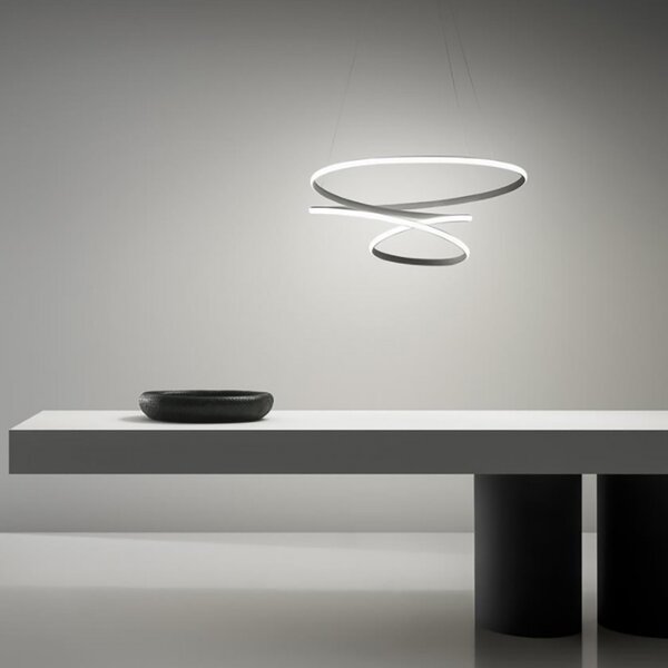 Lampadario led gea luce diva ss t moderna alluminio sospensione - Gea Luce