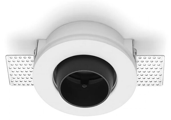 Faretto incasso orientabile sforzin illuminazione lelanto t356 nero gu10 led ip20 moderno gesso lampada soffitto - Sforzin Illuminazione