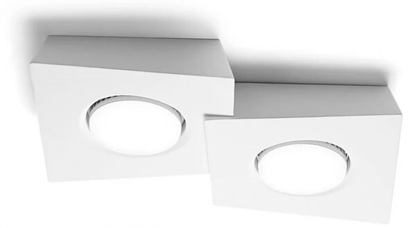 Plafoniera gesso sforzin anchise t372 gx53 led lampada soffitto - Sforzin Illuminazione