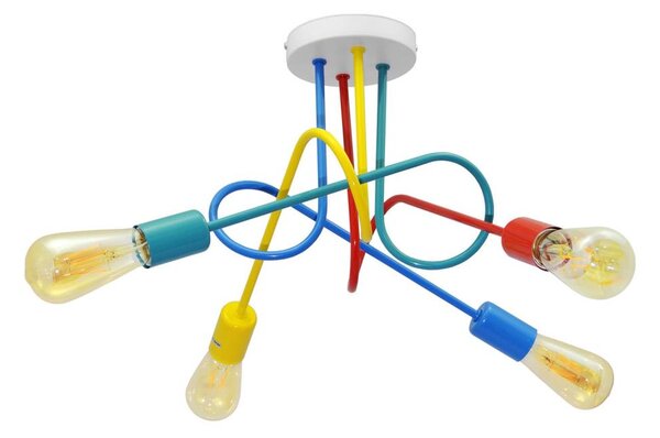 Lampadario LED da soffitto per bambini OXFORD 4xE27/10W/230V