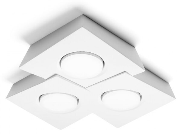 Plafoniera gesso sforzin anchise t373 gx53 led lampada soffitto - Sforzin Illuminazione