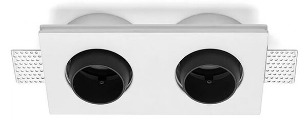 Faretto incasso sforzin illuminazione lelanto t357 nero gu10 led ip20 moderno gesso lampada soffitto - Sforzin Illuminazione