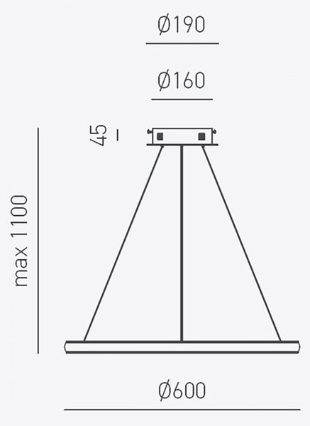 Lampadario moderno gea luce iole s1 28w led alluminio sospensione - Gea Luce