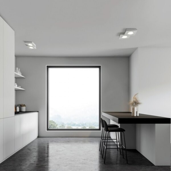 Plafoniera gesso sforzin anchise t372 gx53 led lampada soffitto - Sforzin Illuminazione