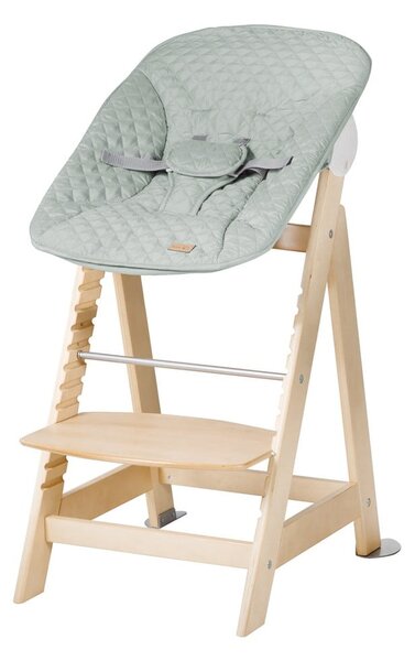 Seggiolone verde chiaro/di colore naturale Style Born Up 2in1 – Roba
