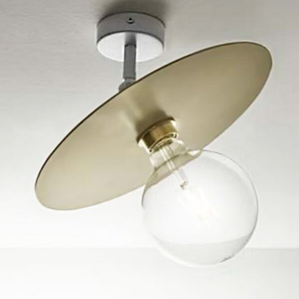 Plafoniera moderna illuminando pub pl1pubbn+disco30sb e27 led metallo lampada soffitto - Illuminando