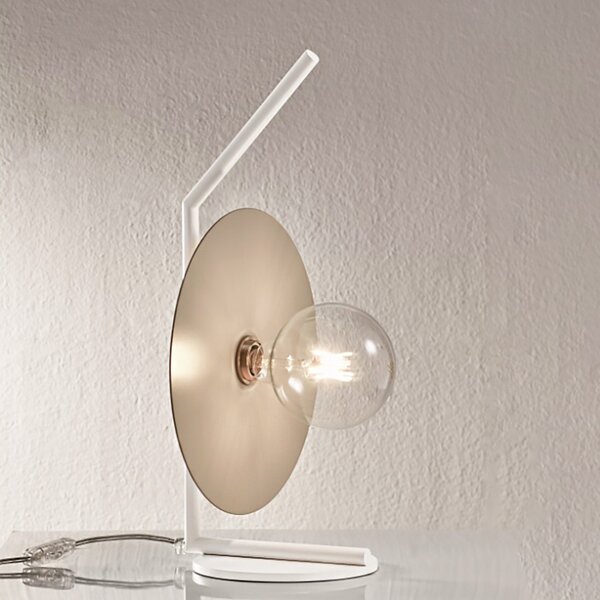 Abat-jour moderna illuminando pub lu1pubbn+disco25sb e27 led metallo lampada tavolo - Illuminando