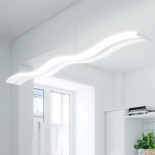 Lampadario led dimmerabile top light double wave 1178s lampada sospensione modulo led moderna - Top Light