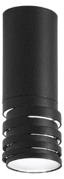 Plafoniera led gea luce emily p gu10 nero lampada soffitto moderna - Gea Luce