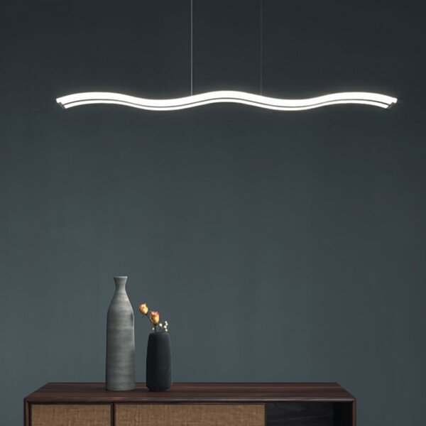Lampadario led dimmerabile top light double wave 1178s lampada sospensione modulo led moderna - Top Light