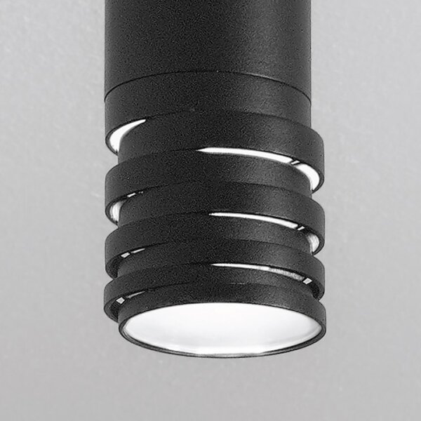 Plafoniera led gea luce emily p gu10 nero lampada soffitto moderna - Gea Luce