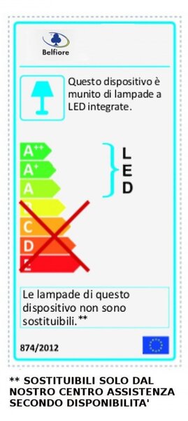 Sospensione gesso 9010 belfiore scopio 5507b 4039 led lampada soffitto cilindro - Belfiore - 9010
