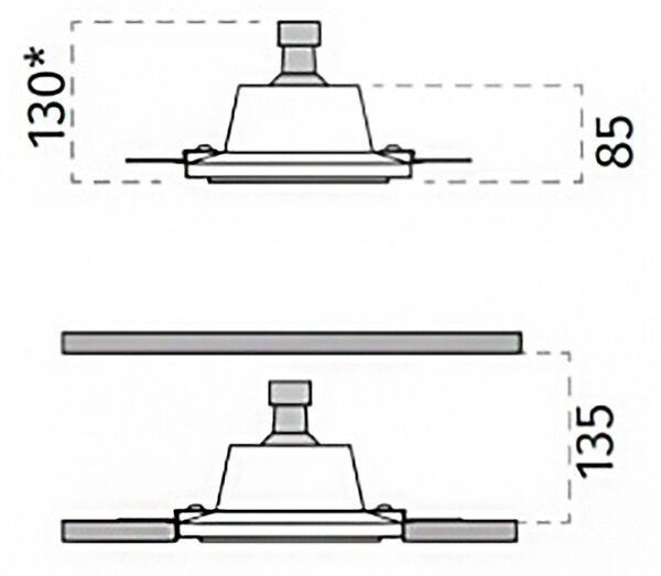 Faretto incasso gesso belfiore 9010 andromeda r 4178b.35 gu10 led ip44 lampada soffitto cartongesso muratura - Belfiore - 9010